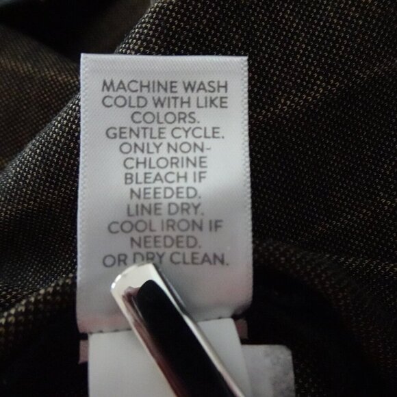 J. Jill Windowpane Top Women's Petite Size PXS Black Tan Windowpane Ponte - Picture 7 of 7